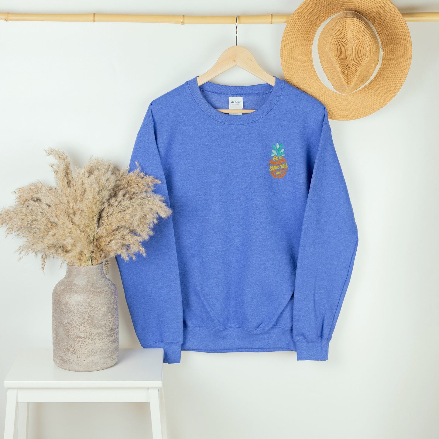 Be A Pineapple Embroidered Unisex Crewneck Sweatshirt
