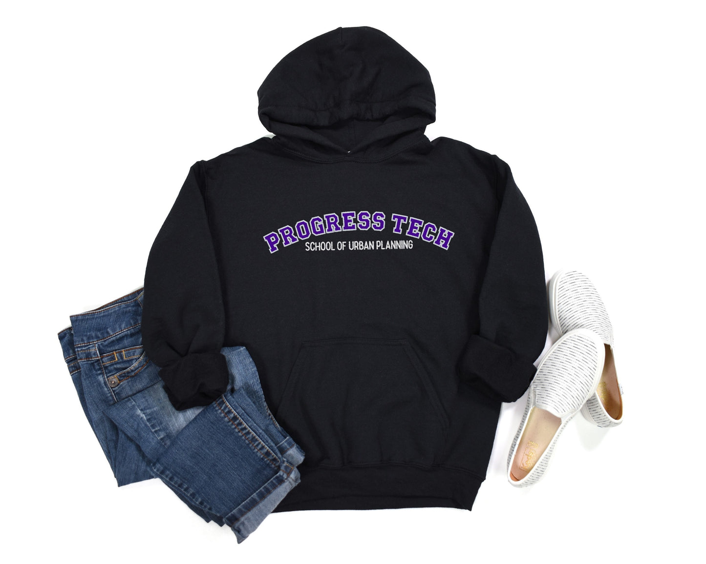 Embroidered Progress Tech Unisex Hoodie Sweater