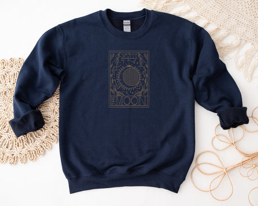 Embroidered Moon Tarot Unisex Crewneck Sweatshirt