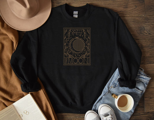 Embroidered Moon Tarot Unisex Crewneck Sweatshirt