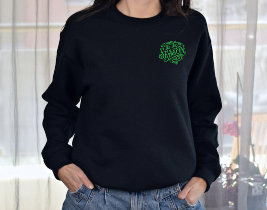 Embroidered Tis the Season Crewneck Sweatshirt