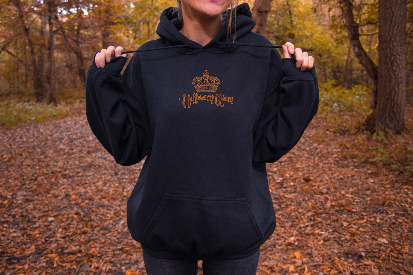 Embroidered Halloween Queen Unisex Hoodie Sweatshirt