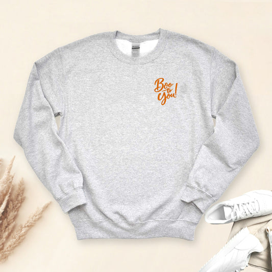 Embroidered Boo to You Crewneck Sweatshirt